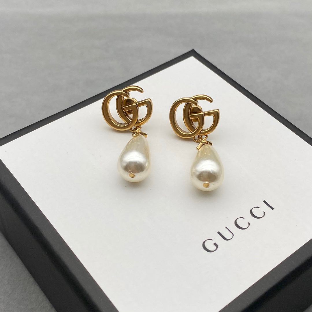 2025 Double Pearl Drop Earrings