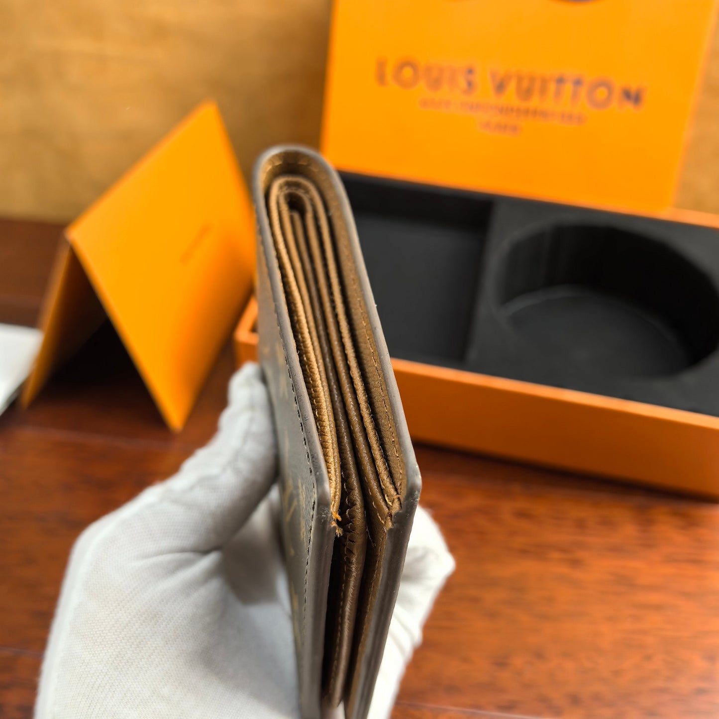 2025 L classic double buckle brown belt + wallet set