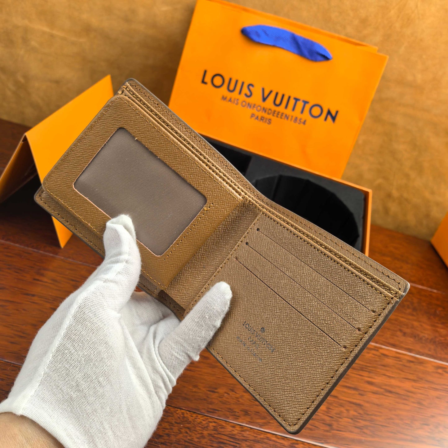2025 L classic double buckle brown belt + wallet set
