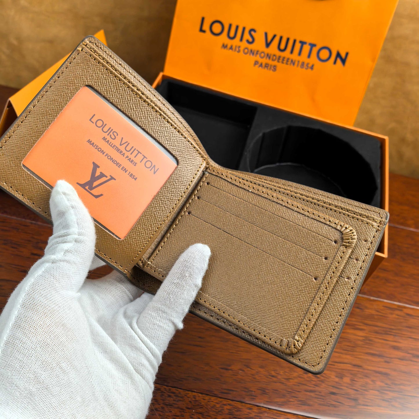 2025 L classic double buckle brown belt + wallet set