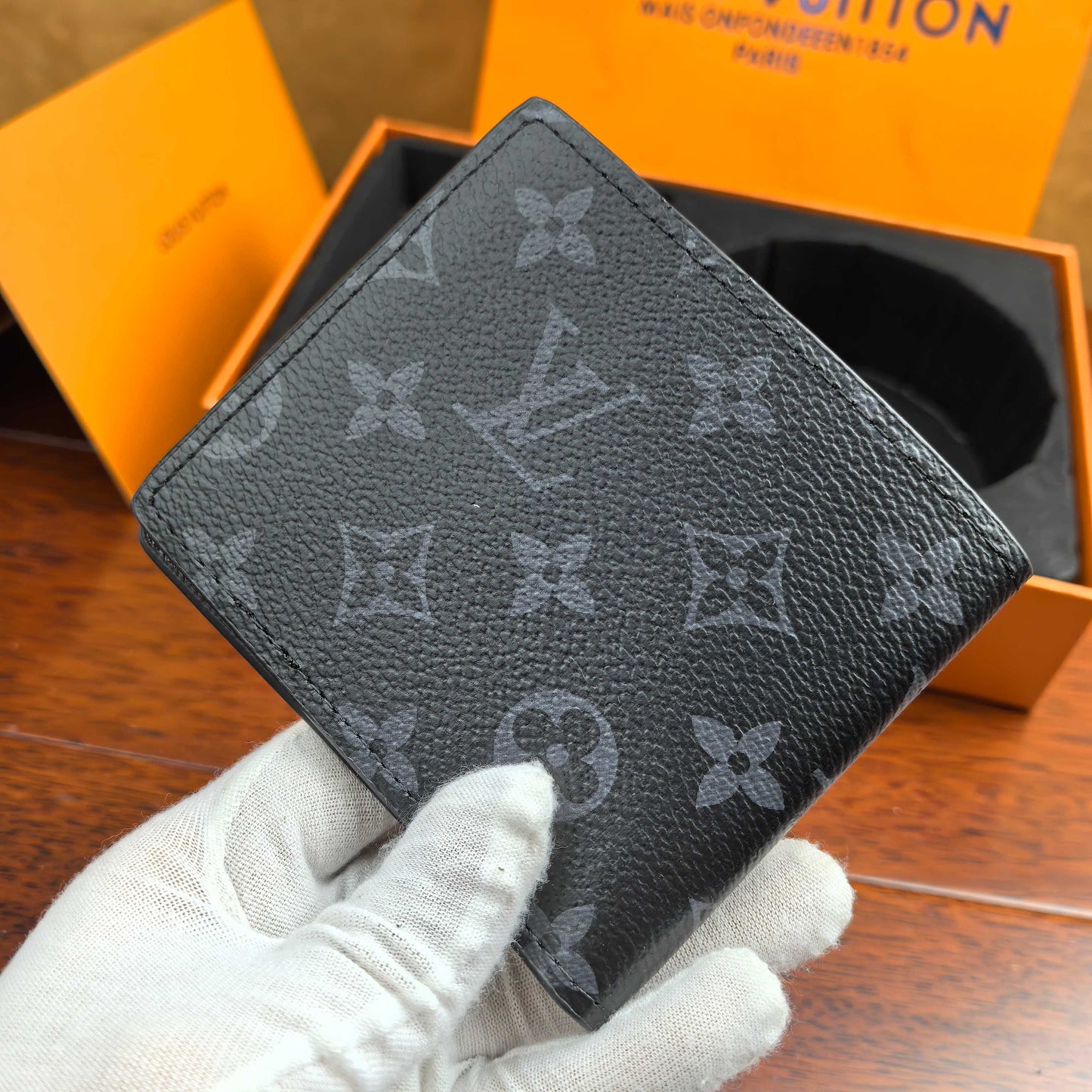 2025 L Home Classic Black Flower Belt + Wallet Set