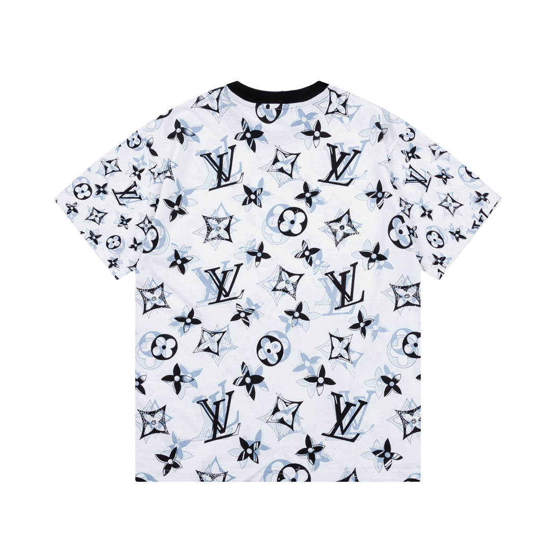 Gradient graffiti print T-shirt